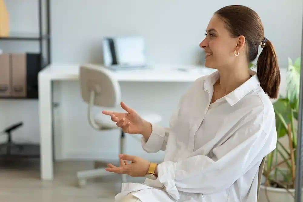 EFT practitioner guiding a client through a tapping session